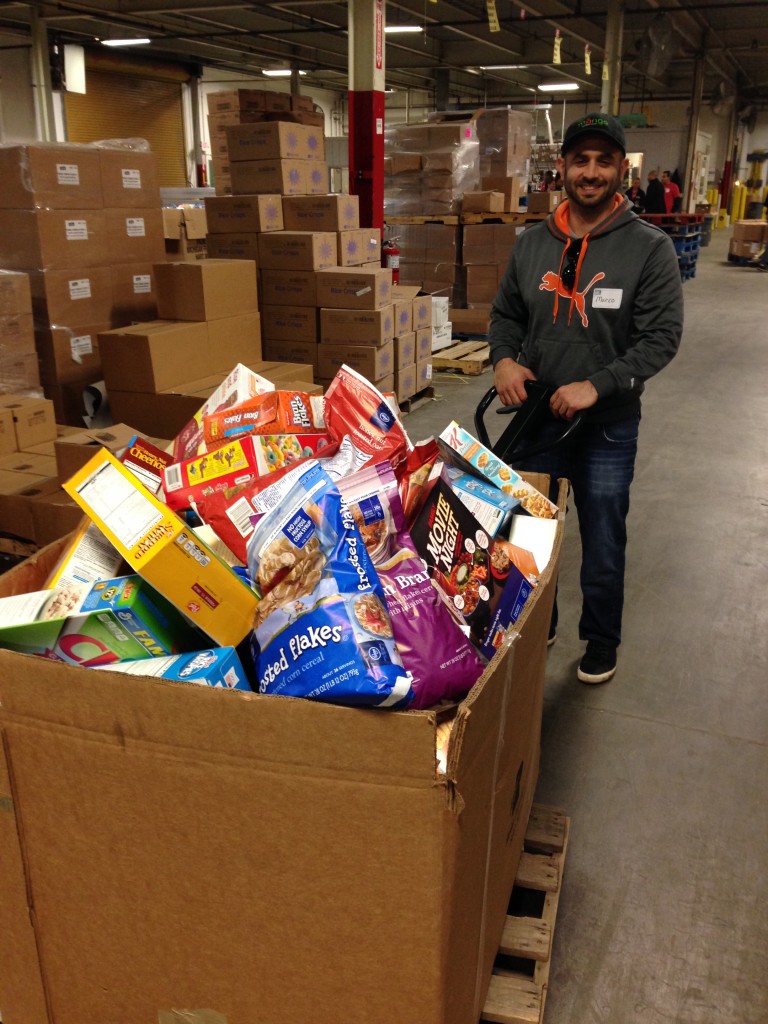 Marco hauling dried goods