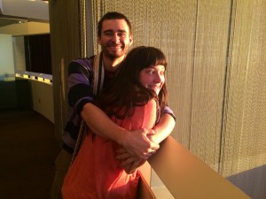Becky and Adam Enjoying the View from Cafe Ensignia