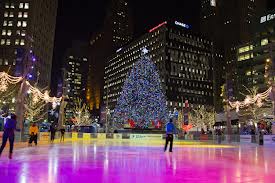 Detroit's Christmas tree and ice rink located in Campus Martius