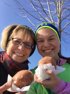 My Mom and I with our pąckzi after the Pąckzi Run 5K this Saturday around Hamtramck.