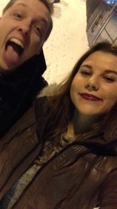 Chris Johnstone and I on the way to Centaur to play pool! 