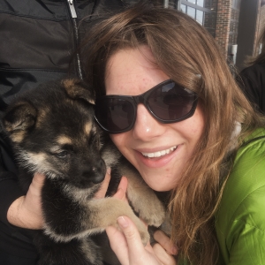 I couldn't resist Gaby Santiago Romero's puppy at Eastern Market