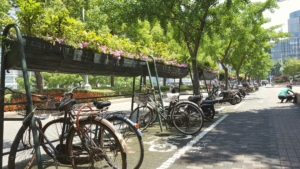 bike racks, Shanghai, China