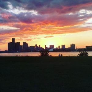 Downtown Detroit view from BelleIsle