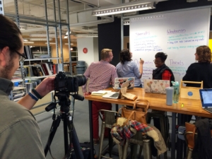 Fellow and Photographer Everett Cislo captures one team mid-ideation.